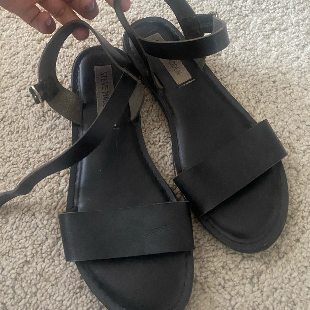 Steve Madden Black Sandals